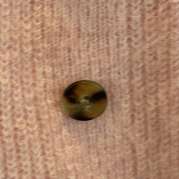 La Maille frnch Paris Cable Knit Asymmetrical Sweater  Pink knit button … - Picture 4 of 10